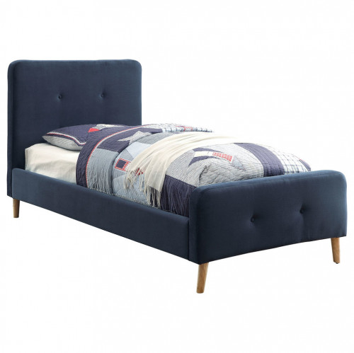 кровать button tufted flannelette navy 140х200 во Владивостоке