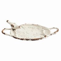 декоративное блюдо pewter dish серое во Владивостоке