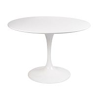 стол eero saarinen style tulip table mdf d100 глянцевый белый во Владивостоке