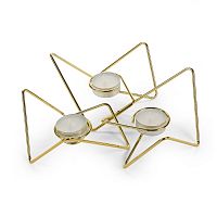 набор подсвечников золотых металлических для чайных свечей tri-angular loop, 7 см, 3 штуки во Владивостоке