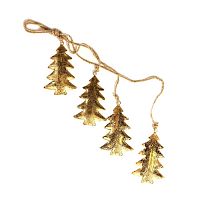 гирлянда новогодняя подвесная елки золотые golden trees, 65 см во Владивостоке