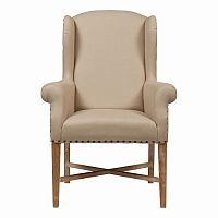 кресло мягкое с ушами french wing chair бежевое во Владивостоке