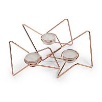 набор подсвечников медных металлических для чайных свечей tri-angular loop, 7 см, 3 штуки во Владивостоке