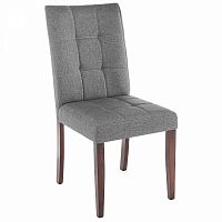 стул деревянный madina dark walnut / fabric grey во Владивостоке