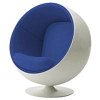 детское кресло eero ball chair бело-синее во Владивостоке