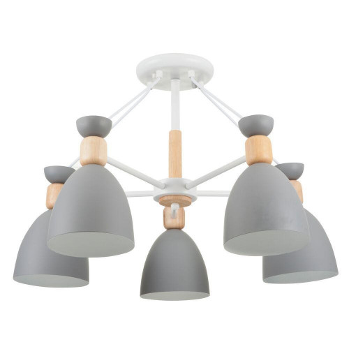 потолочная люстра freya delia fr5033cl-05w серая во Владивостоке