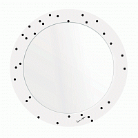 зеркало с рисунком белое круглое черные точки pois во Владивостоке