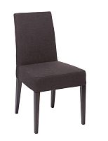 стул aylso dining chair кожа тёмно-коричневая во Владивостоке