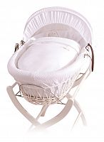 колыбель-переноска gift wicker moses basket белая, белое белье во Владивостоке
