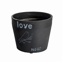 цветочный горшок love чёрный во Владивостоке