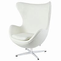 кресло egg chair by arne jacobsen белое во Владивостоке