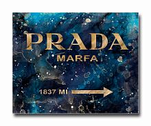 постер prada mafia на синем в золотом a3 во Владивостоке