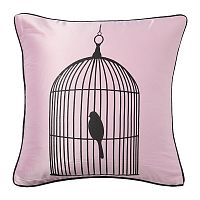 подушка с птичкой в клетке birdie in a cage pink во Владивостоке