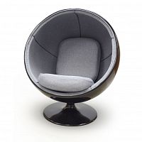 кресло ball chair черно-серое во Владивостоке