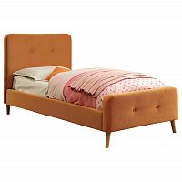 кровать button tufted flannelette orange 90х200 во Владивостоке