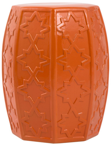 керамический столик-табурет garden stool оранжевый во Владивостоке