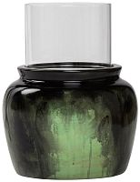 подсвечник зеленый со стеклом colors green, 32 см во Владивостоке