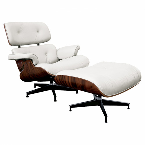 кресло lounge chair & ottoman белое во Владивостоке