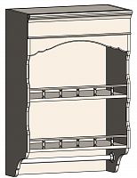 шкаф с полками и фигурным основанием навесной марсель молочно-белый во Владивостоке