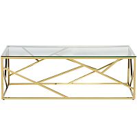 стол журнальный h-bridge gold 120*60*40см золотой во Владивостоке