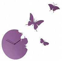 часы настенные сиреневые бабочки butterfly во Владивостоке