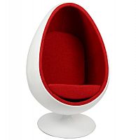 кресло ovalia egg style chair красное во Владивостоке