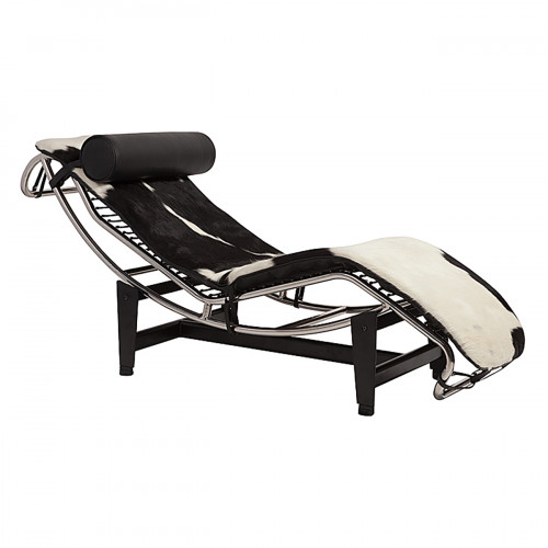 шезлонг chaise longue lc4 черно-белый во Владивостоке