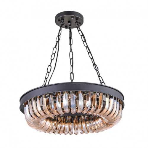 люстра terra black amber d50 черная, стекло янтарного цвета во Владивостоке