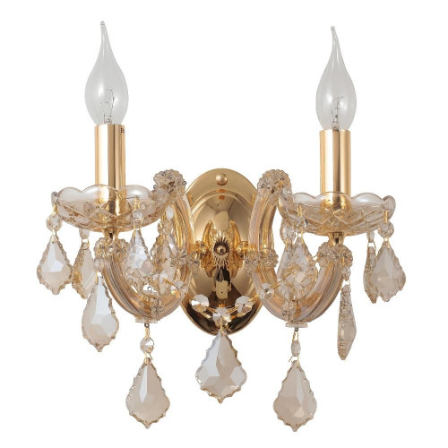 бра crystal lux ines ap2 gold/amber во Владивостоке