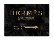 постер hermes без рамки, черный, а4 во Владивостоке