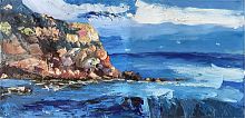 картина маслом утес у моря во Владивостоке