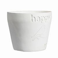 цветочный горшок happy белый во Владивостоке