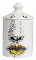 подсвечник белый с крышкой пьеро форназетти желтые губы bacio candle yellow, 33 см во Владивостоке