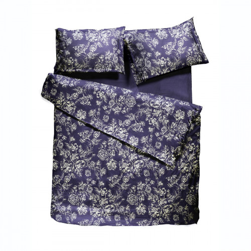 комплект постельного белья decoflux сатин евро peony indigo во Владивостоке