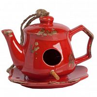 aромолампа для эфирных масел красная в виде чайника candelero red, 17 см во Владивостоке