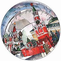 тарелка сувенирная спасская башня во Владивостоке