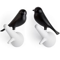 вешалки настенные sparrow 2 шт. белые-черные во Владивостоке