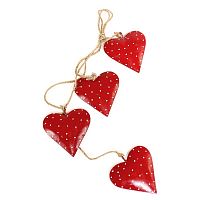 гирлянда новогодняя подвесная сердца красные red hearts, 65 см во Владивостоке