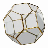 флорариум стеклянный с золотом в винтажном стиле honeycomb во Владивостоке