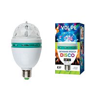 светодиодный светильник-проектор (09839) volpe disko uli-q301 03w/rgb/e27 white во Владивостоке