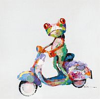 картина маслом лягушка и мопед во Владивостоке