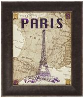 постер в раме city stops paris во Владивостоке