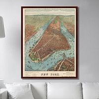 картина: antique map of new york city, 1879г. во Владивостоке
