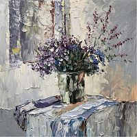 картина маслом сине-фиолетовый во Владивостоке