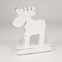 украшение новогоднее на подставке олень белый white reindeer, 15х11х5 см во Владивостоке