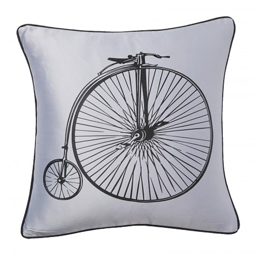 подушка с ретро-велосипедом retro bicycle grey во Владивостоке