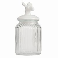 декоративная банка с крышкой deer средняя во Владивостоке