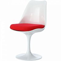 стул eero saarinen style tulip chair красная подушка во Владивостоке