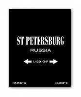 постер st.petersburg а4 (черный) во Владивостоке