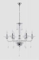 подвесная люстра crystal lux monica sp6 chrome/transparent во Владивостоке